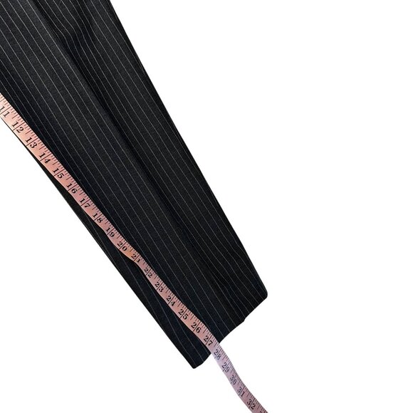 Vintage Harve Benard Pinstripe Pants Size 10 Wool Blend Gray Back Elastic Lined - Picture 10 of 10